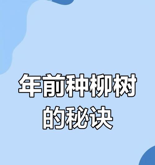 柳树快速生长的种植技巧是什么？