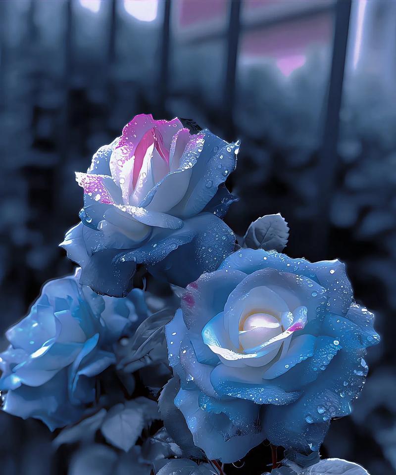 蓝色雪玫瑰花语有何特别意义？