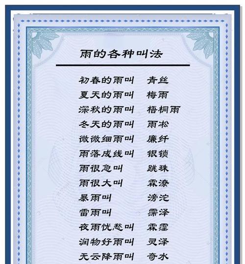 细雨中花语的寓意是什么？