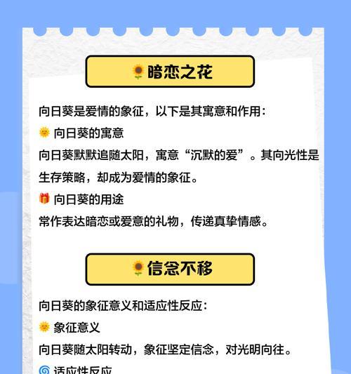 向日癸花的花语有哪些？它代表了哪些情感？