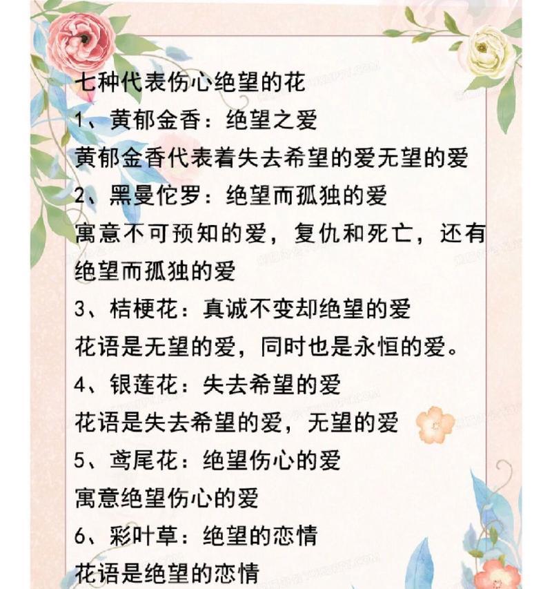 为花语代表了什么？