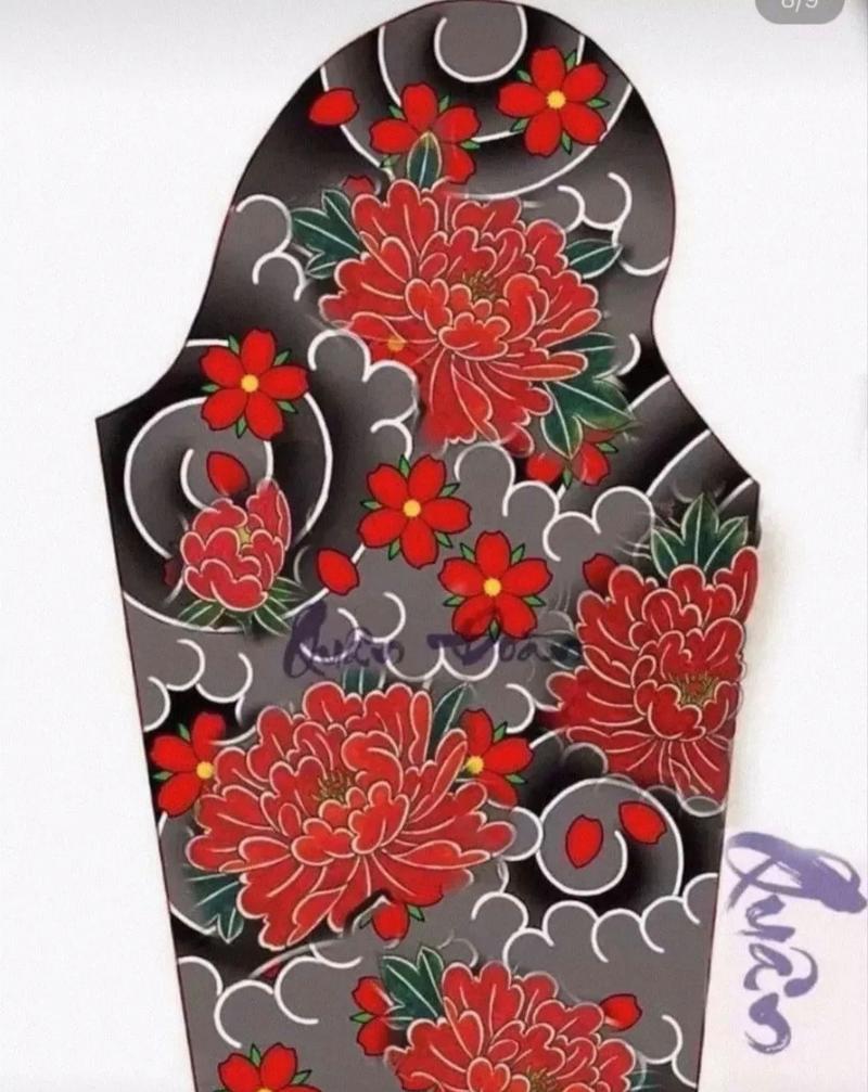 双花臂中寓意好的花卉有哪些？它们的含义是什么？