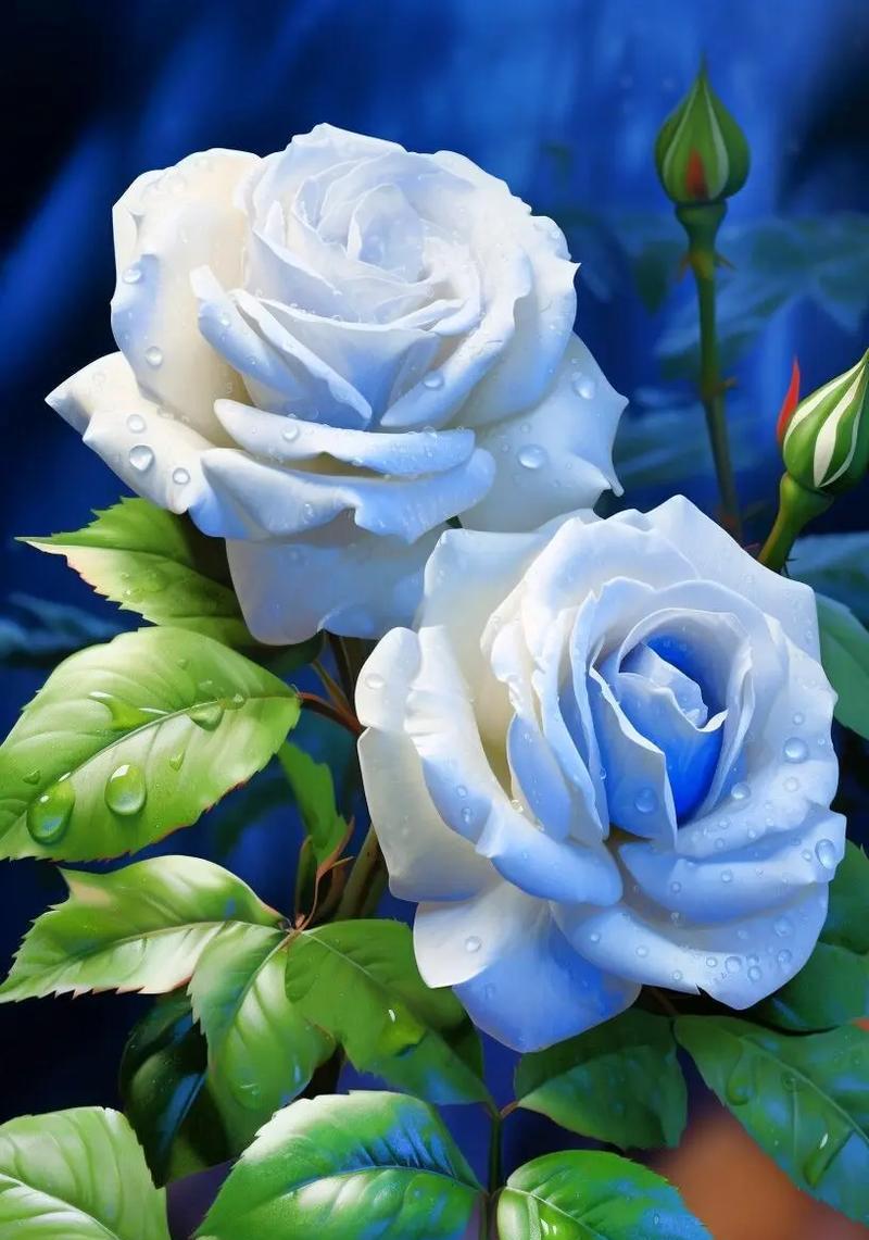 九朵白蓝色玫瑰花有何寓意？白蓝色玫瑰花的象征意义是什么？