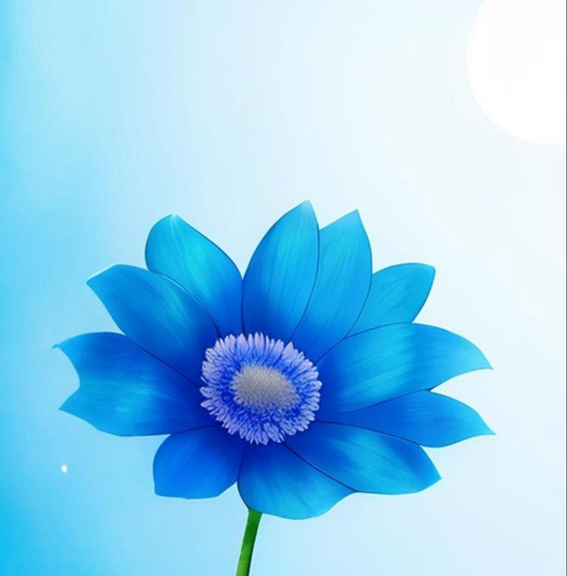 一枝蓝色花代表什么？