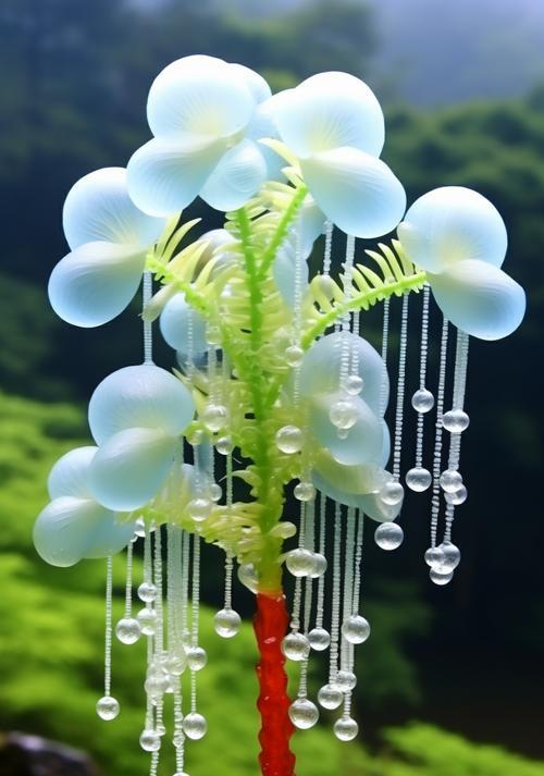绿色和白色花的寓意是什么？
