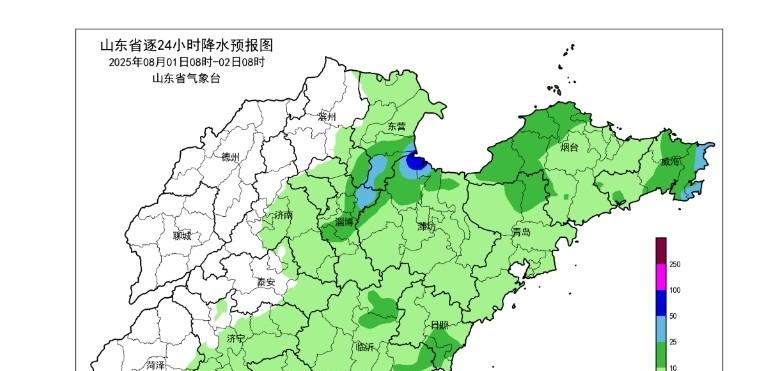 山东省！明天7月31号，新一轮降雨中心已定，大雨暴雨分布如下！