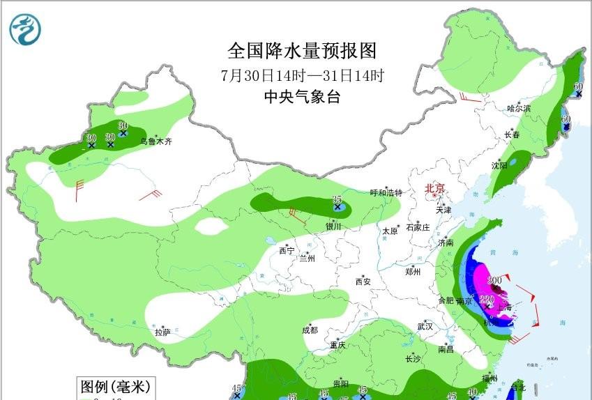 本轮强降雨中心已定，明日7月31号天气，大暴雨特大暴雨分布如下